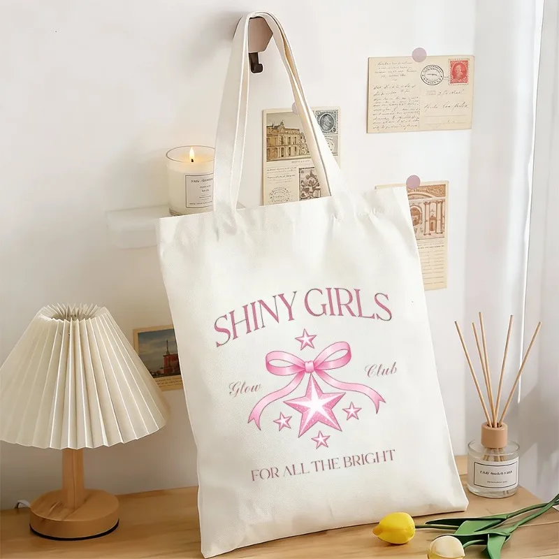 Butterfly Your Wings Are Ready Quote Canvas Tote Bag Women Inspirational Slogan Reusable Shopping Shoulder Casual Handbag