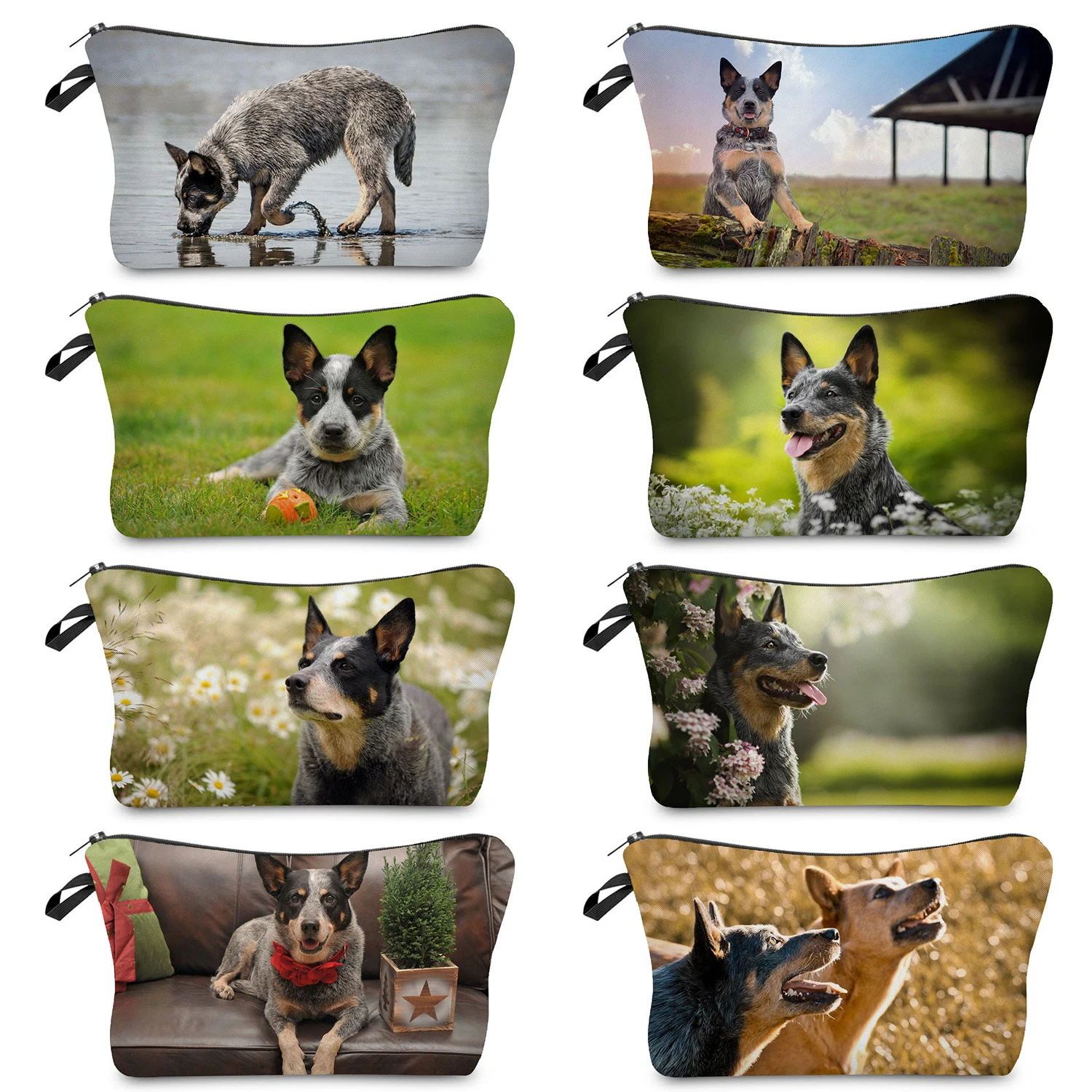 

Australian Cattle Dog Printed Friendly Eco Women's Cosmetic Bag Organizer Makeup Bag Toiletry Kit Customizable Beach Travel Mini