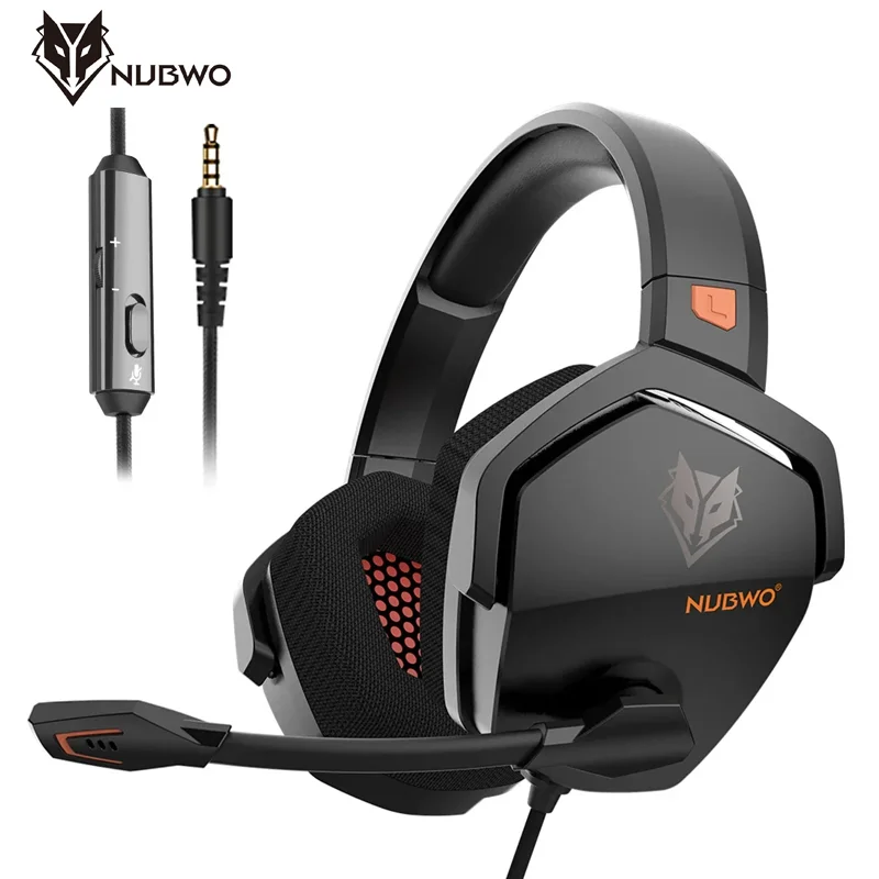 NUBWO N16 Headsets Gamer HIFI Noise Canceling Mic Stereo Sound Comfortable Design Wear Gaming Headphones for PS5, PS4, Xbox One