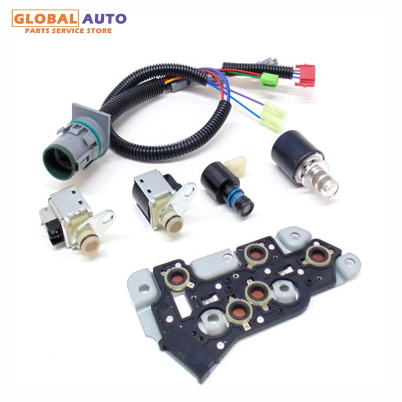 4L80E Original Transmission Shift Solenoid Kit 4 Solenoids 1 Press Switch 1 Internal wire harness Suits for Chevrolet 1991-2003