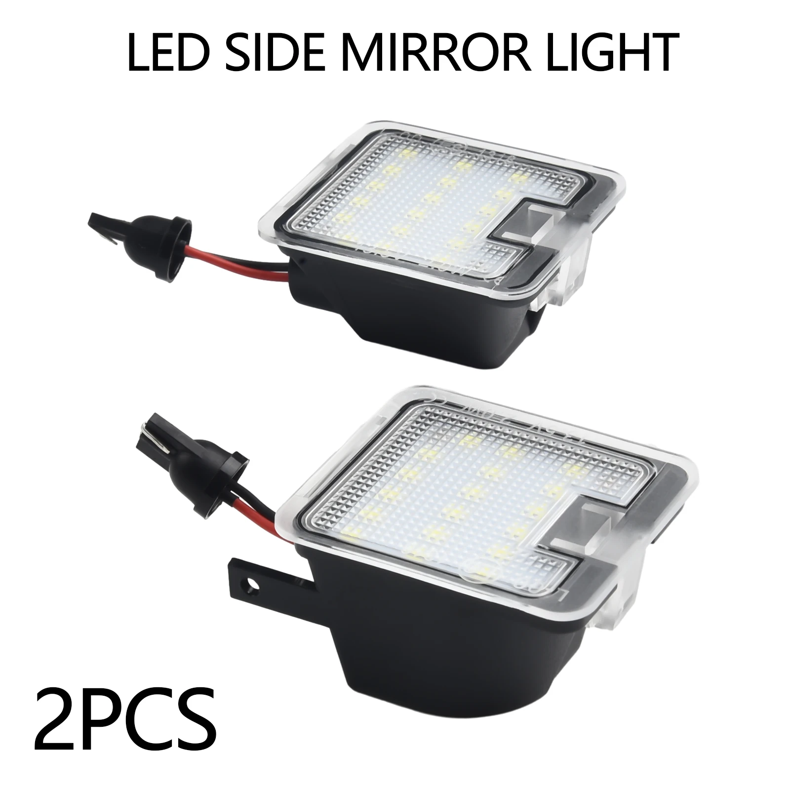 2pcs LED Side Mirror Puddle Light Front Left Right For Mondeo MK4 Focus Dopo Escape Built-in CAN-bus Controller