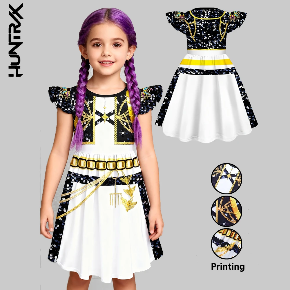 

Костюм для косплея Руми (3-10 лет), платье из аниме-фильма K-Pop Demon Hunters, униформа Зои Мира, платье на Хэллоуин, одежда для девочек-малышек