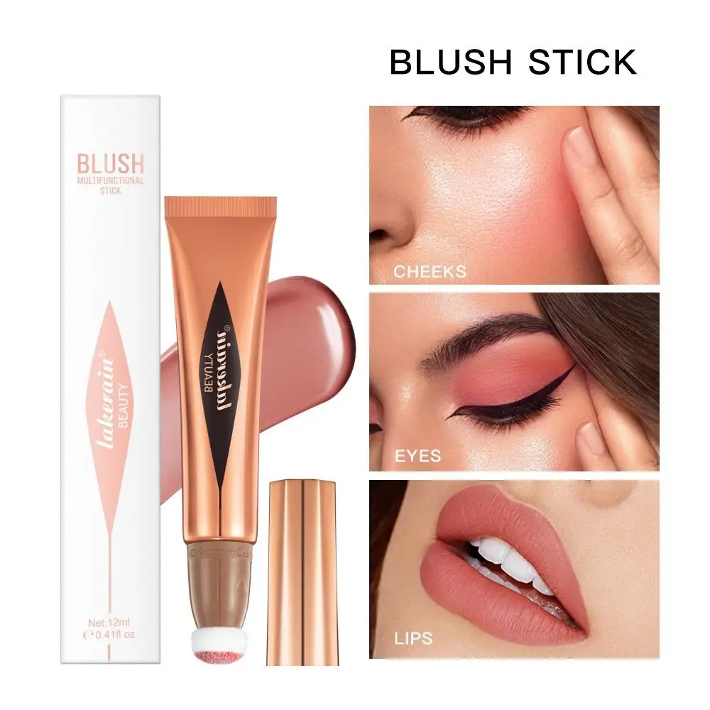 Smooth with Cushion Applicator Peach Blush Makeup Tool Face Bronzer Contour Stick Face Liquid Blusher Eye Tint Cheek Blusher