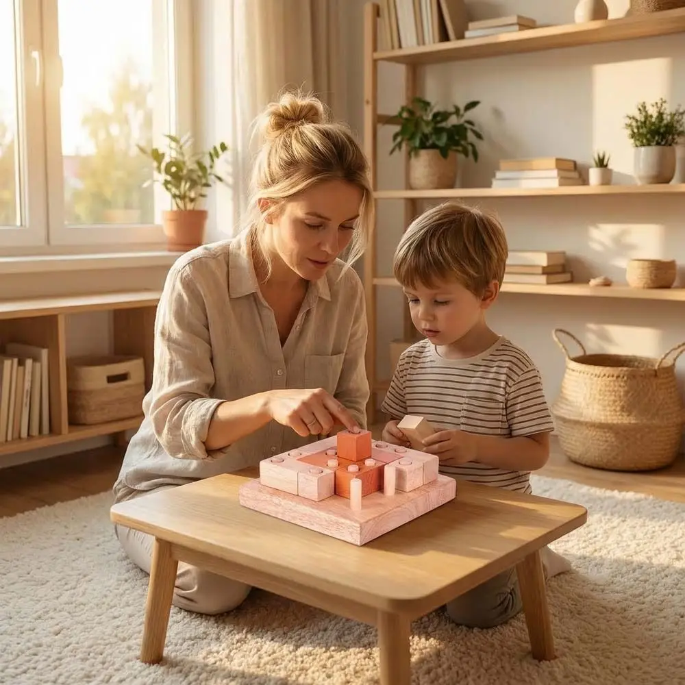 

IQ Geometric Puzzle Game 3D Educational IQ Puzzle Mind Brain Teaser Assembling Colorful 3D Wooden Puzzles Toy for Children