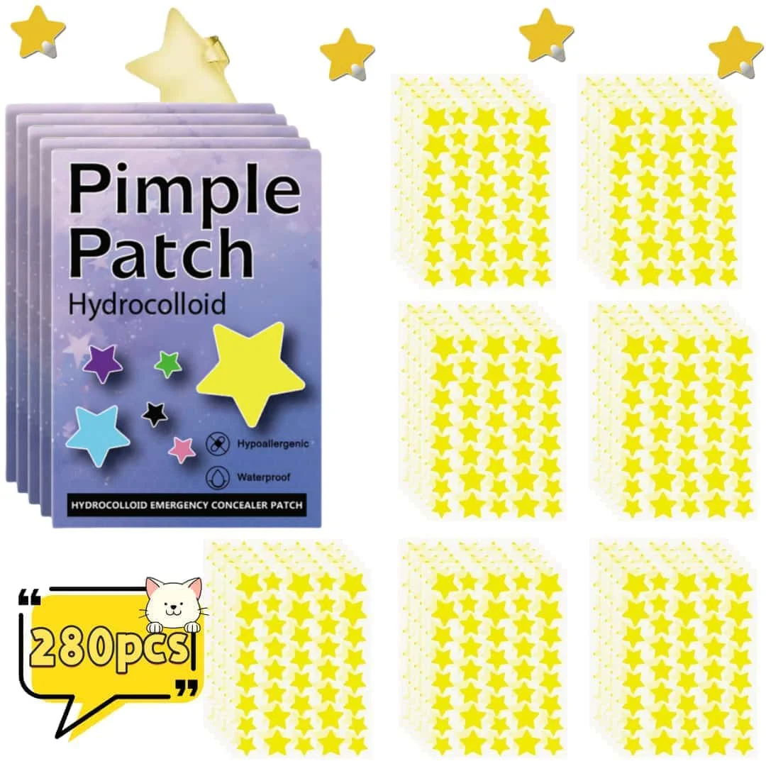 

280pcs Hydrocolloid acne patches, round acne patches, star-shaped acne patches, birthday gifts, Valentine's Day gifts