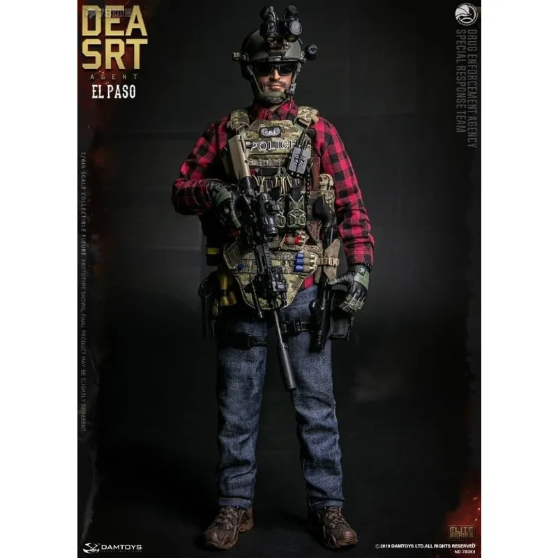 Damtoys original 1/6 de pessoal móvel série srt equipe de resposta especial anime figura de ação modelo brinquedos modelo presentes para meninos