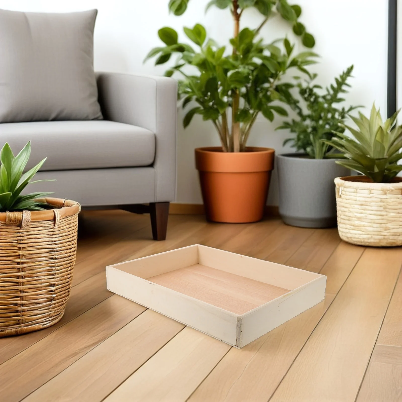 

40X30X6Cm Mini Garden Sand Tray Wooden Desktop Meditation Accessories Japanese Zen Decor Sandbox Organizer Craft Storage Box Zen