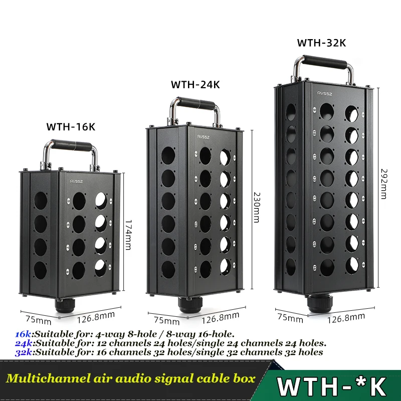 Multichannel Air Audio Signal Cable Box 16/24/32 Channels For Stage Mobile Audio XLR Male Female Audio Signal Cable