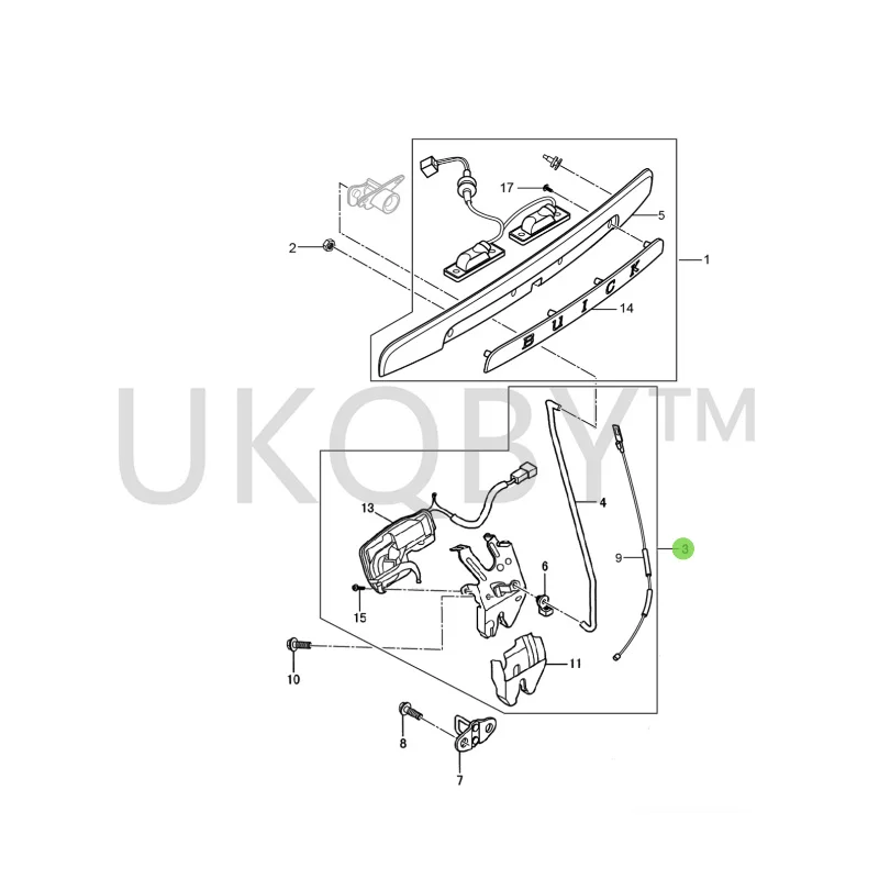 96407500 apply Ka iy ue Le Feng Jing Cheng Trunk lock block, trunk lid lock, central locking system, rear door lock system