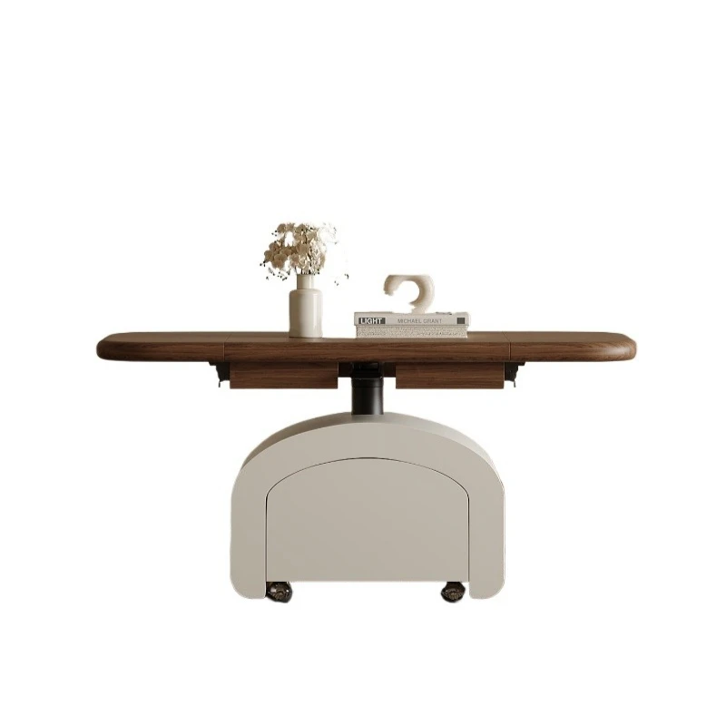 

French cream wind removable folding coffee table living room household lifting coffee table