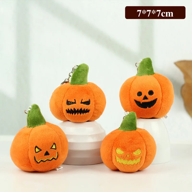 7CM Halloween Pluche Spook Sleutelhanger Creatieve Spookachtige Pompoen Decor Leuke Tas Rugzak Accessoires Ornamenten Vakantie Kerstcadeau