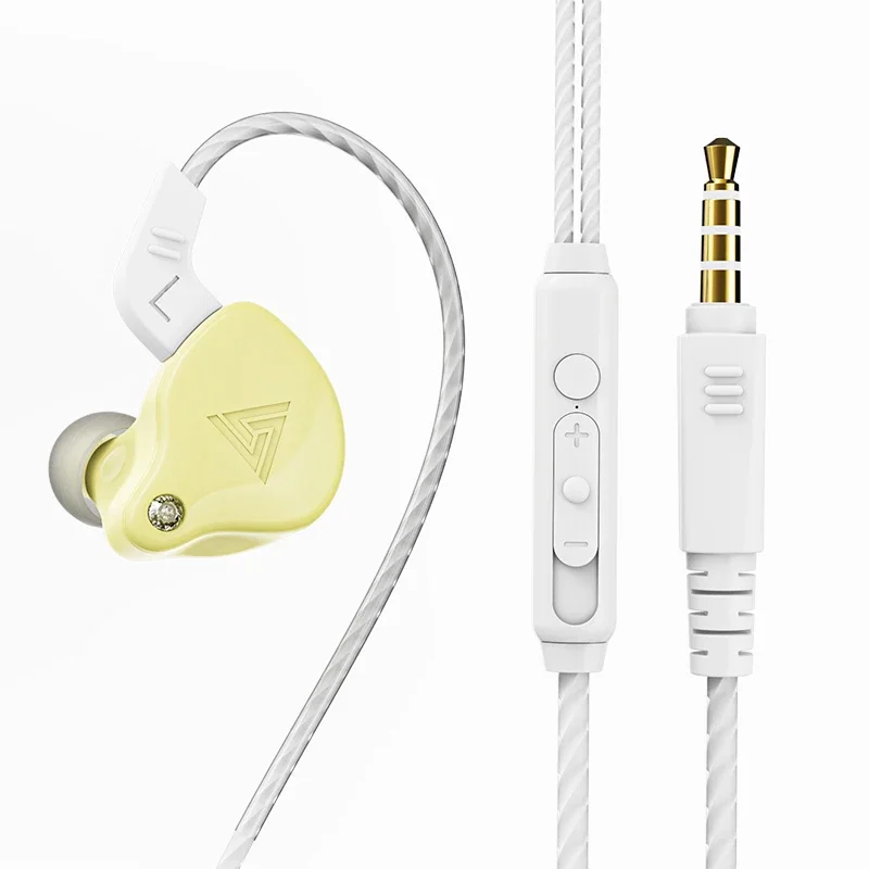 QKZ AK3 FiLe Kabelgebundener Kopfhörer mit Mikrofon, HiFi-Musikmonitor, Bass-Kopfhörer, Geräuschunterdrückung, Headset für Sport, Gaming, Ohrhörer