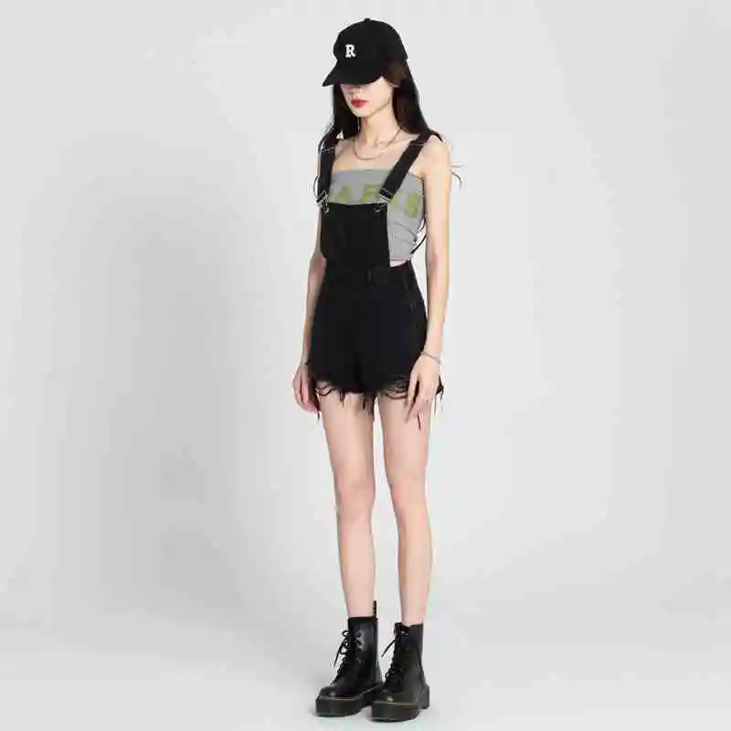 

Women's Denim Rompers Playsuits Collection Exquisite Dignified Version Agereducing Broad Design Female Drooping Midwaist Petite