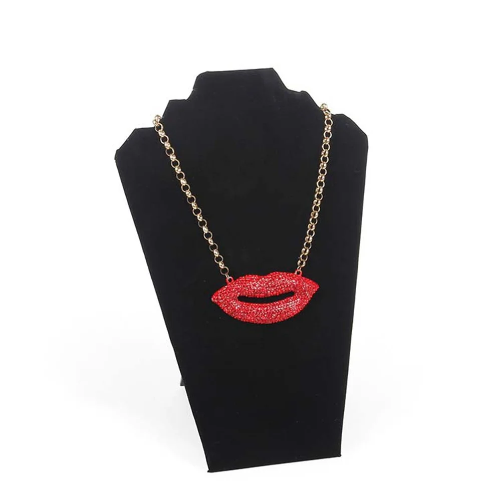 Collar Shape Necklace Display Board Jewelry Organizer Soft Touch Durable Black Surface Hold Bracelets Necklaces Anklets Watches