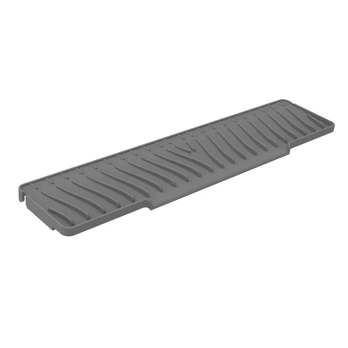 17.7inch Silicone Sink Mat Kitchen Sink Slope Splash Guard Countertop Protector Slope Diversion Drainage Pad