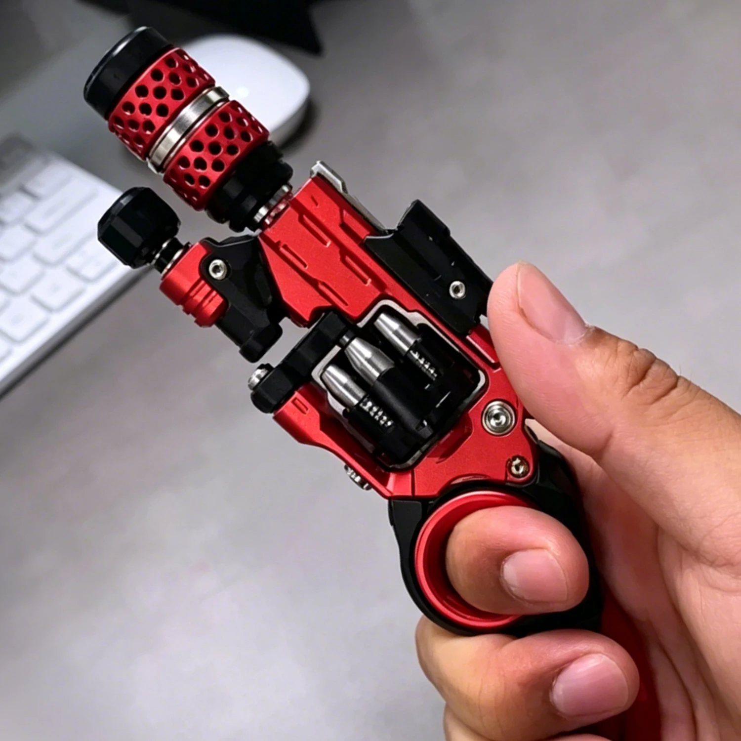 New 2026 Aluminum Alloy Destroyer Composite EDC Fingertip Spinner Decompression Toy Portable Anxiety Relief Fidget Toy