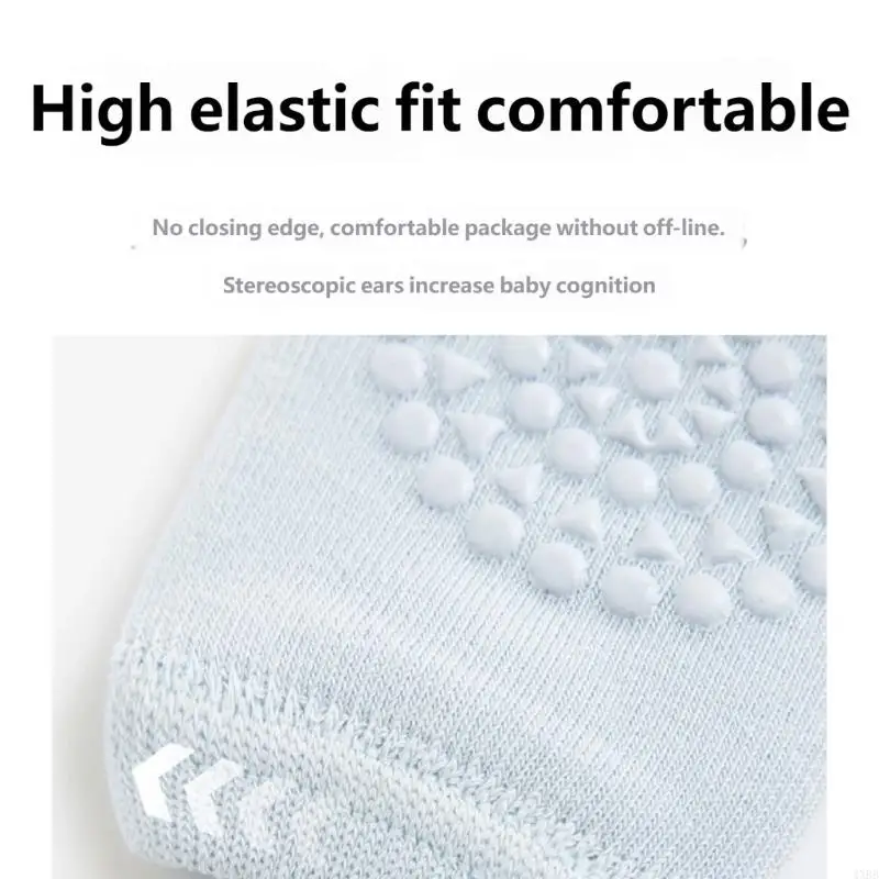 Lovely Baby Crawling Kneepads for Infants, 5 Pair Toddler Learning to Walk Knee Sleeves Breathable Design Knee Guard 4XBB