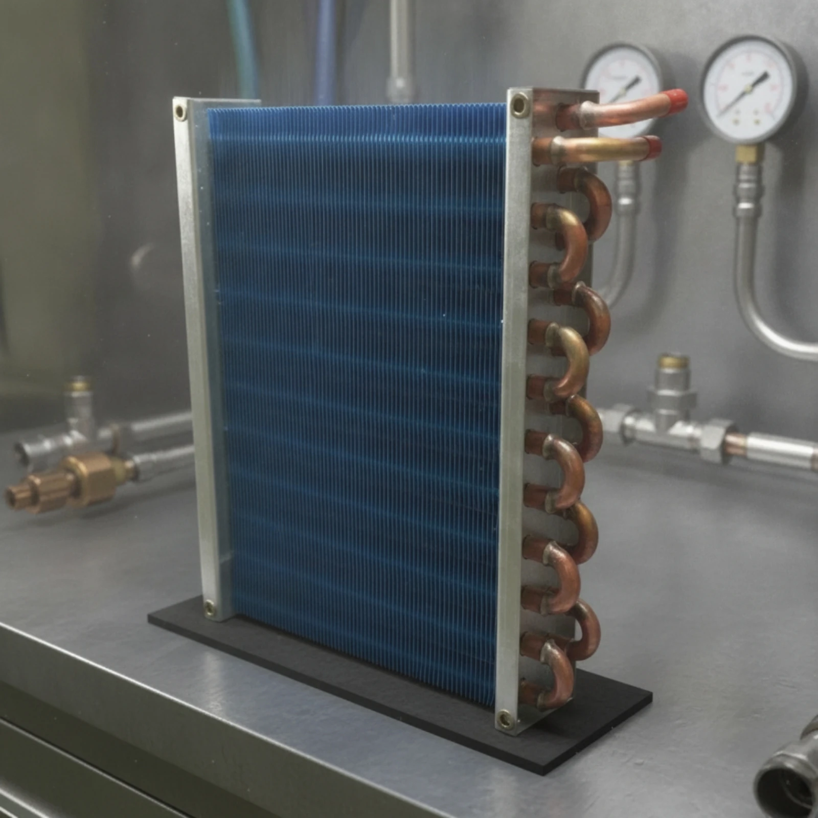 Rectangular Heat Exchanger Compact Finned Heat Exchanger Home Heating Equipment Robust Industrial Part