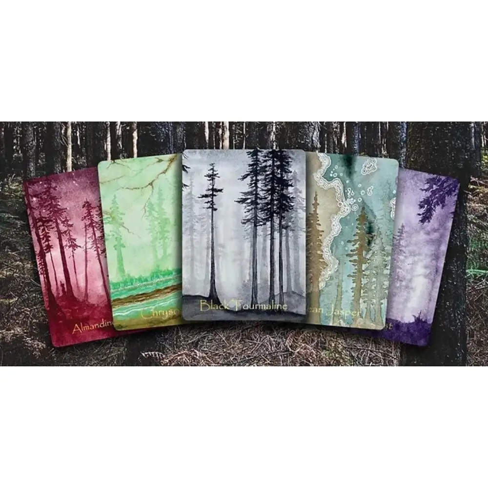 The Crystal Forsets Oracle Deck Card Game 42 Pcs Mindfulness Prompts 9*6cm