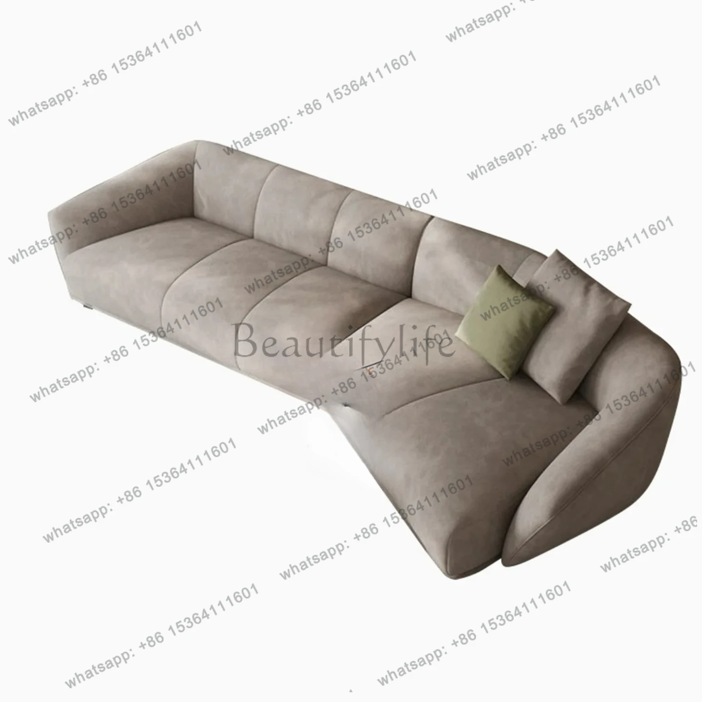 Nordic modern living room designer reception model room fabric sofa size apartment light luxury special-shaped