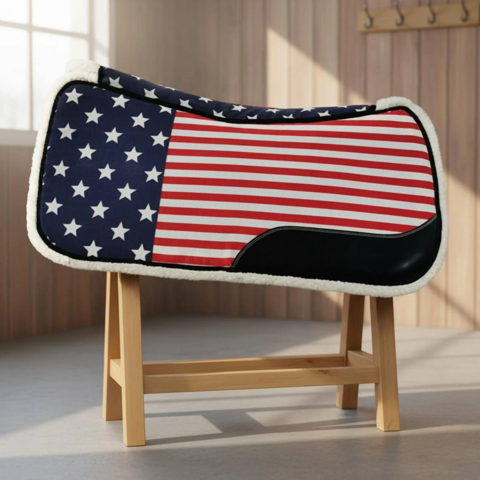 Western Saddle Pad Shock Absorbing Western Sweat Pad Saddle Blanket Thick Padded Riding Gear Comfortable