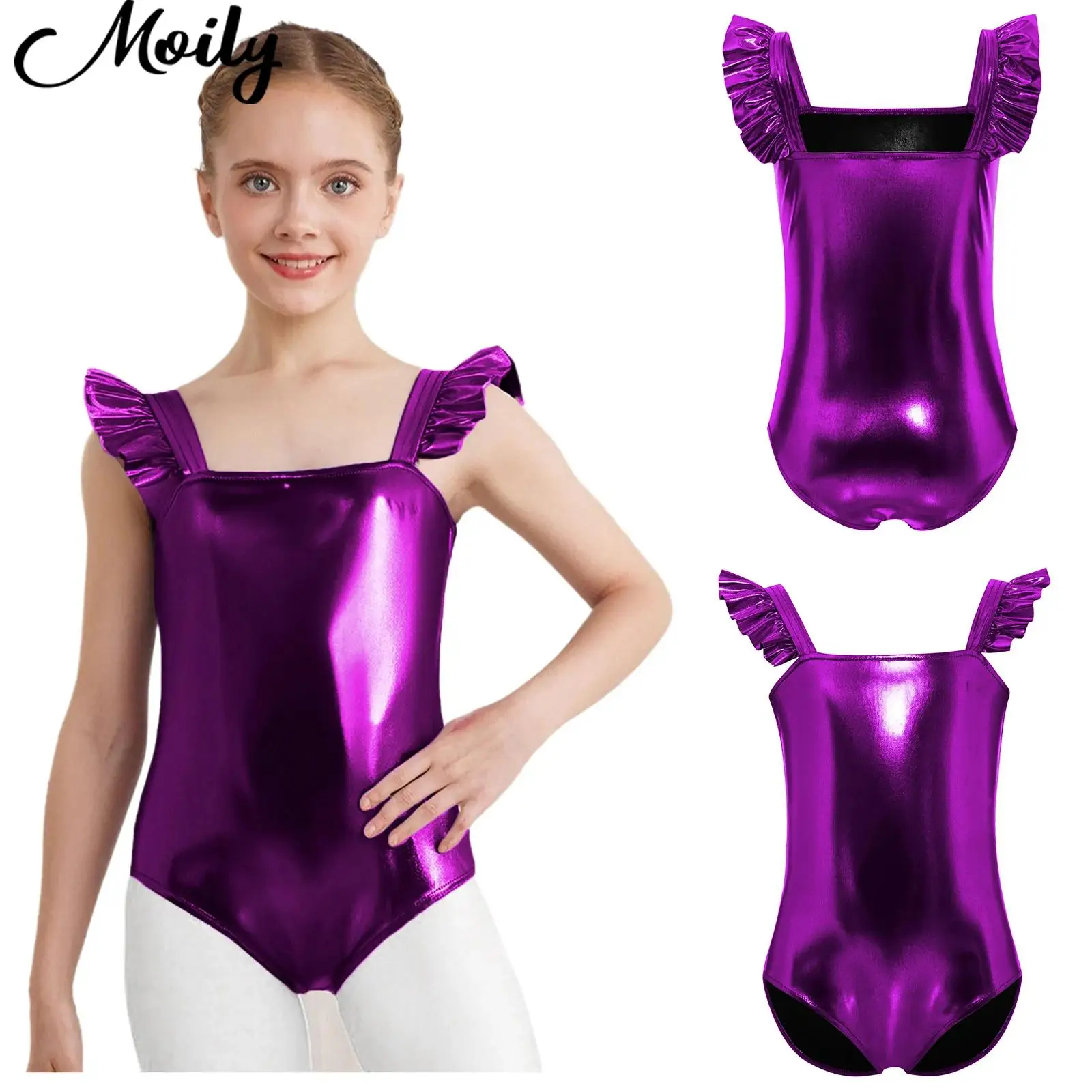 

One-piece Girls Swimsuit Sleeveless Ballet Dancing Gymnastics Leotard for Figure Ice Skating Dance Stage Performance Party Wear