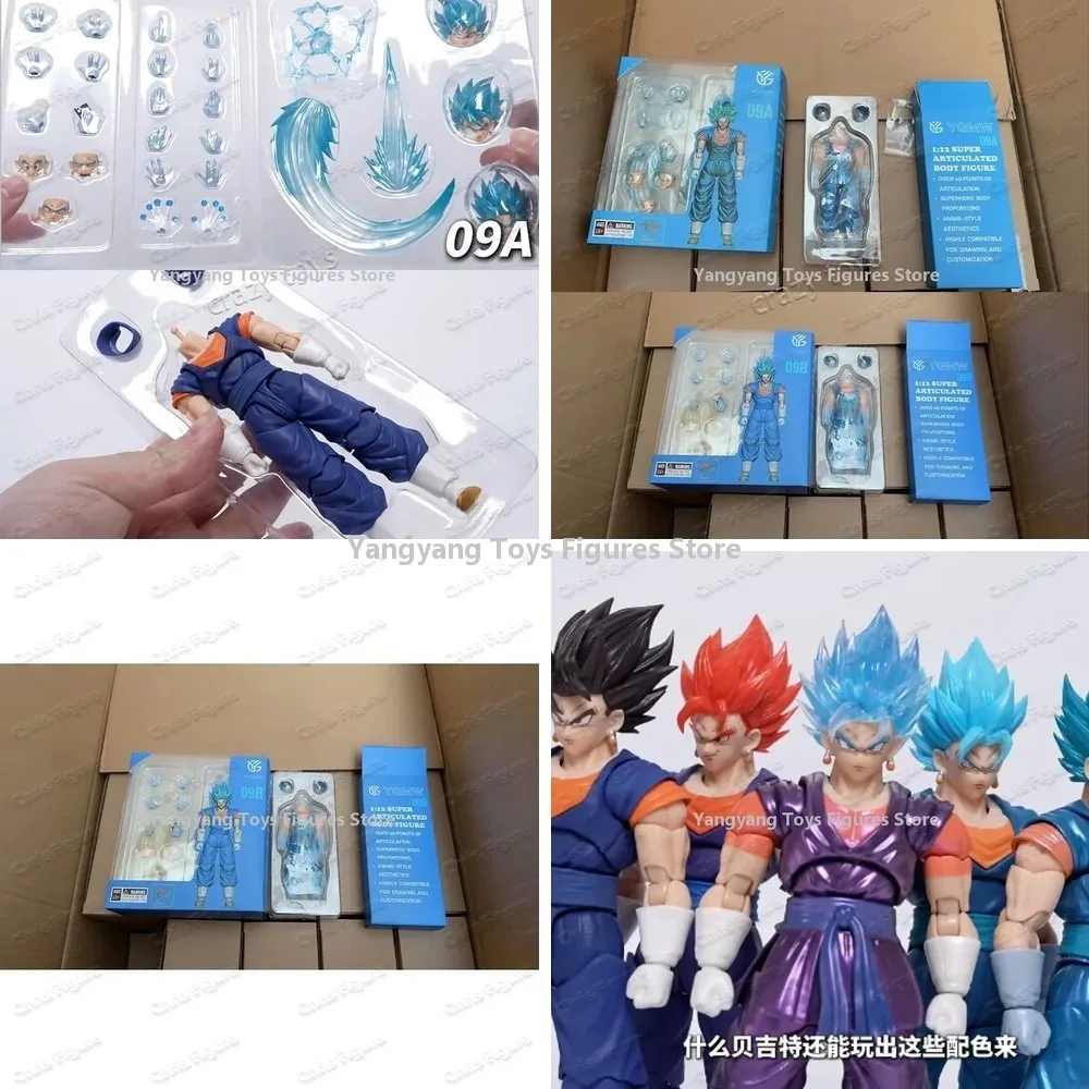 En stock: Figura de acción Ygmw Studio Octoys Dragon Ball Super Vegetto Azul Beigit 09a 09b Serie de juguetes a juego con colores NYCC