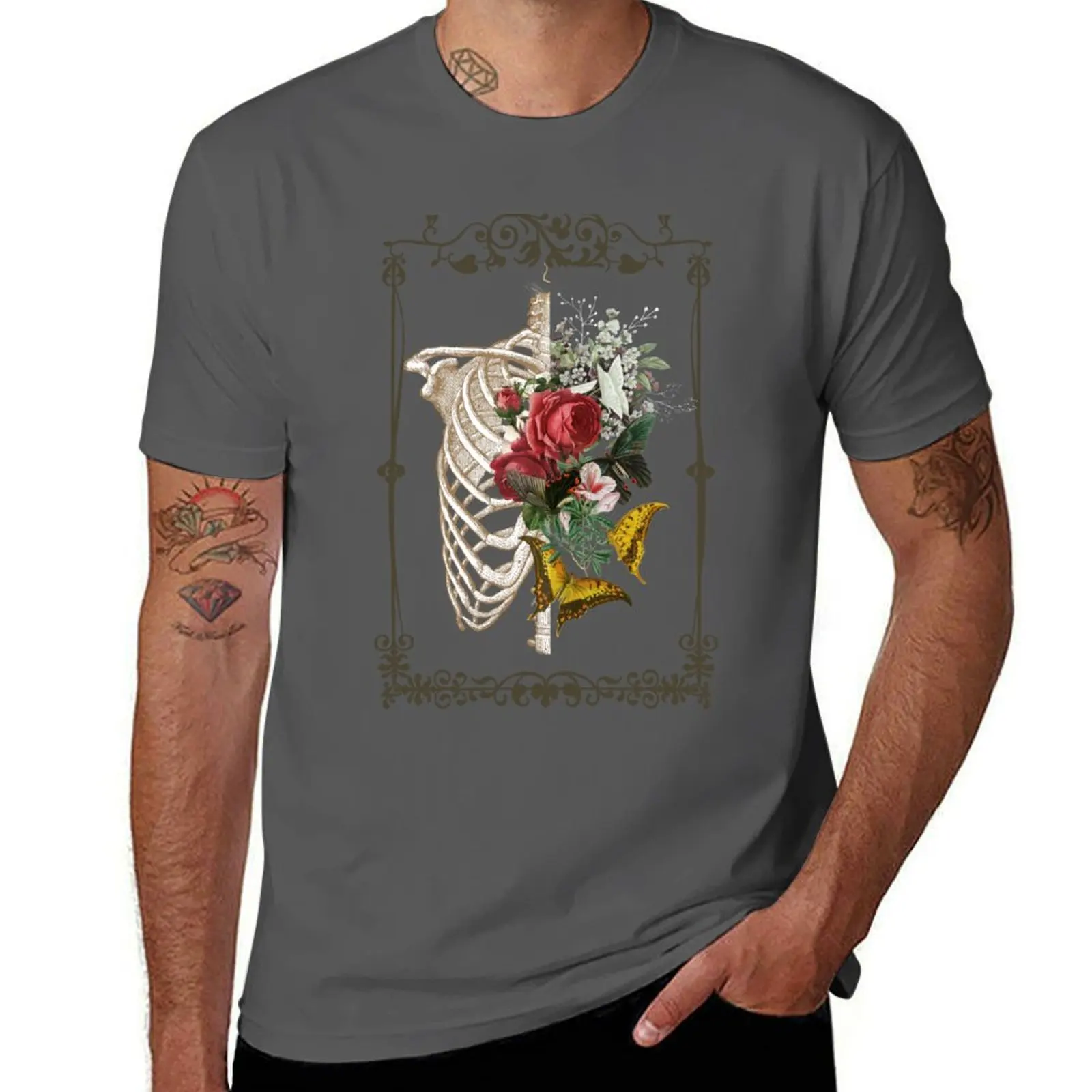 

Gothic Flower And Bones, Tarot Card Sweatshirt, Pastel Goth Hoodie, Aesthetic Grunge Tee, Luna Moth Clothing, Flower And T-Shirt