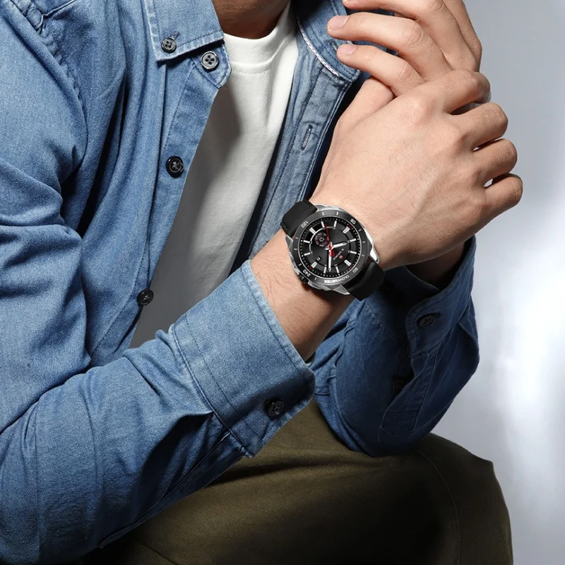 

Мужские часы NAVIFORCE 2026: Новые, роскошные, спортивные, повседневные, водонепроницаемые, с календарем, ремешок из натуральной кожи, кварцевый механизм.