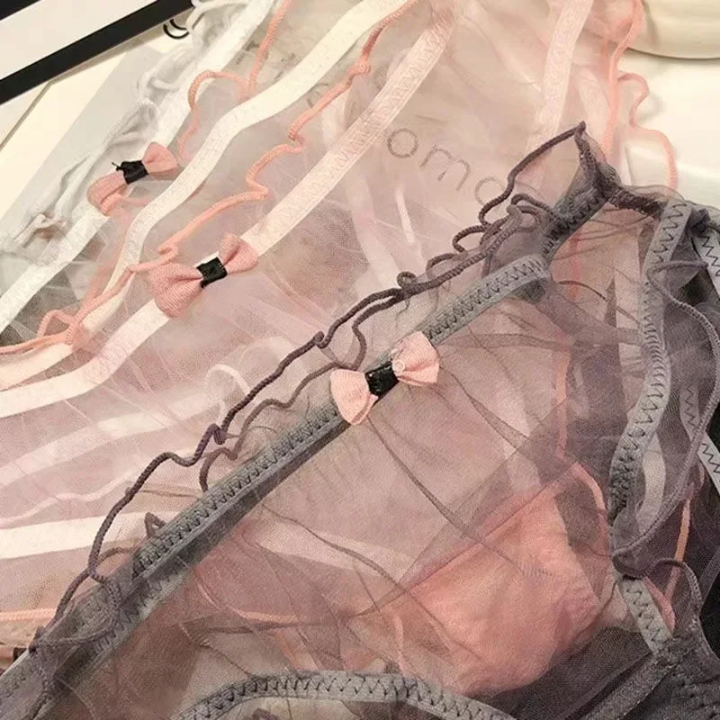 Sexy Lace Panties Women\'s Underwear Panty Fashion Hollowed Out Girl\'s Briefs Low Waist Seamless Transparent Underpants Lingerie