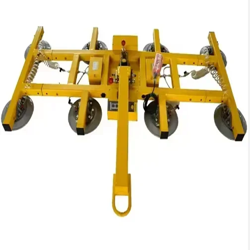 رافع رافعة زجاجية مزدوجة مفرغة، مصاصة مصعد صفراء لآلات صنع النوافذ والأبواب