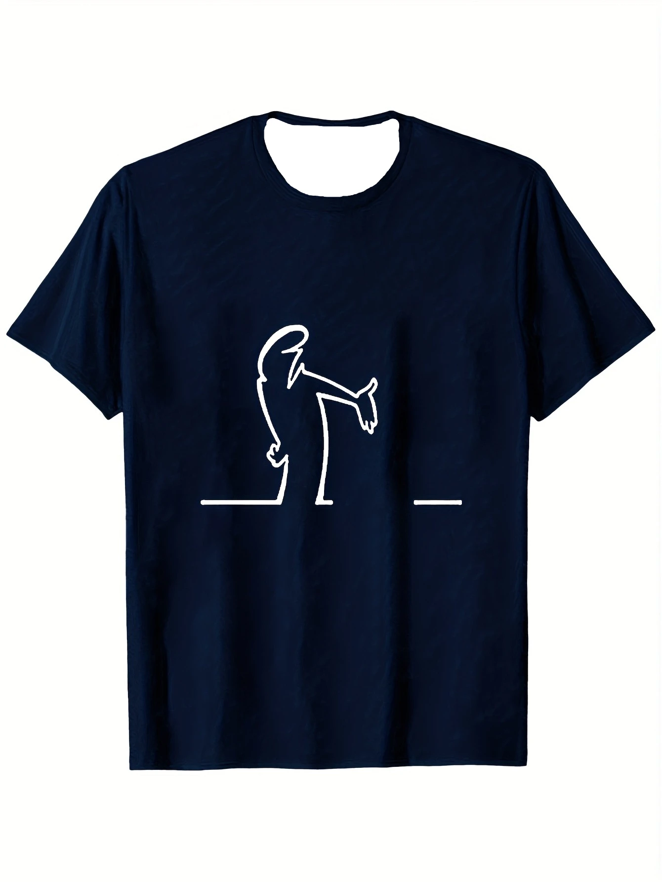 

Retro American Hiphop Short-sleeved Men's Summer Trend, Individualistic Off-the-shoulder Top, Loose Half-sleeved Trend F82