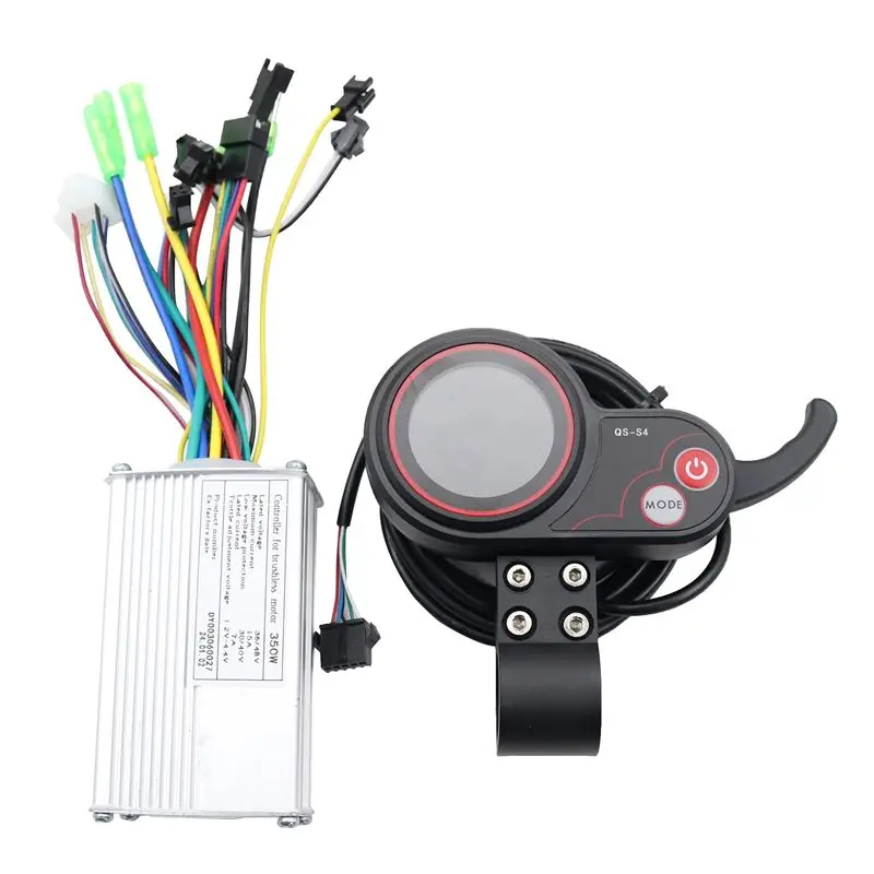 

A66P-350W 15A Electric Scooter Controller Brushless Motor 36-48V+QS S4 Meter 5PIN For Electric Scooter Accessories