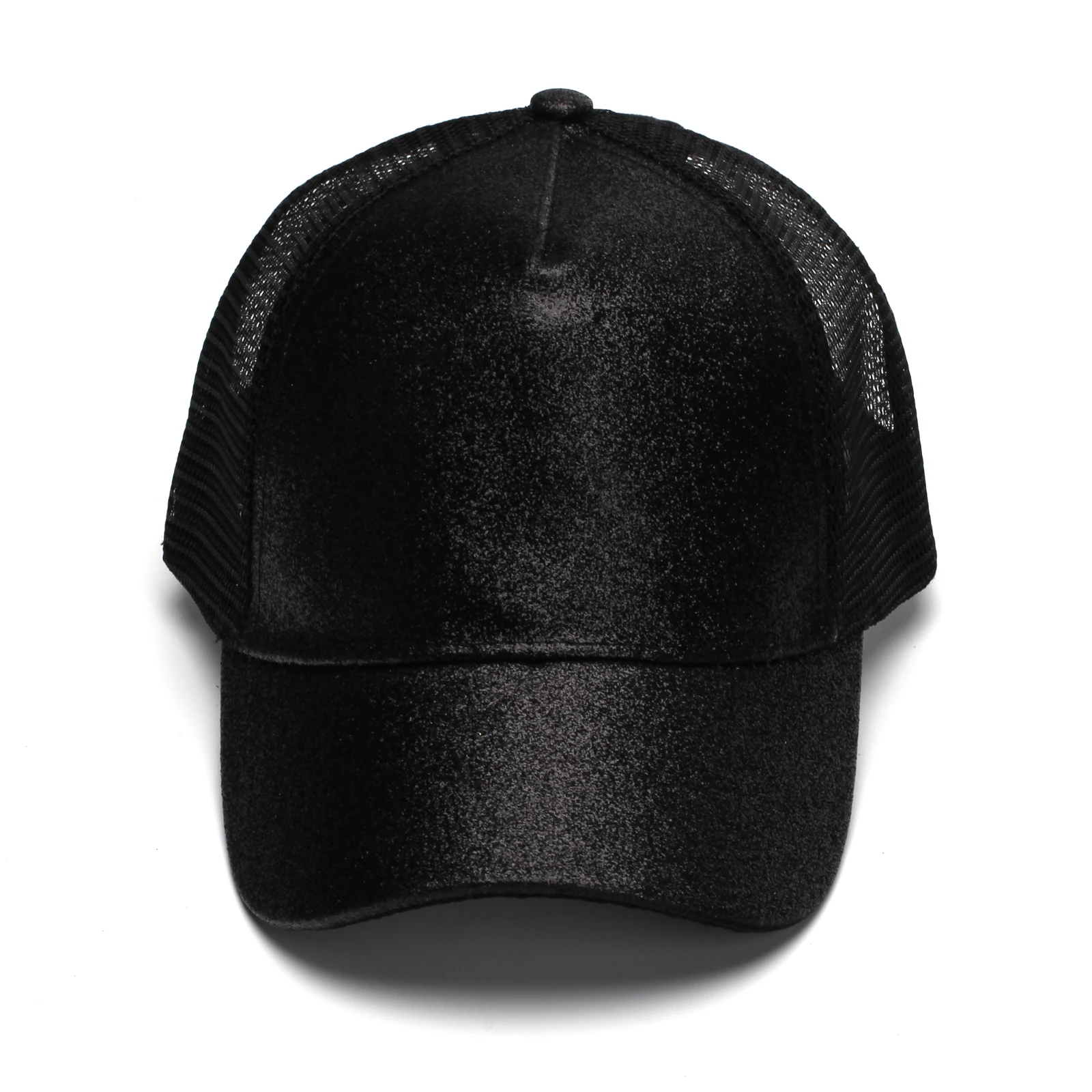 Glitter Ponytail Mesh Hat Men Women Baseball Cap Adjustable Female Sequins Shine Sport Dancing Summer Sun Bun Caps Outdoor Hats