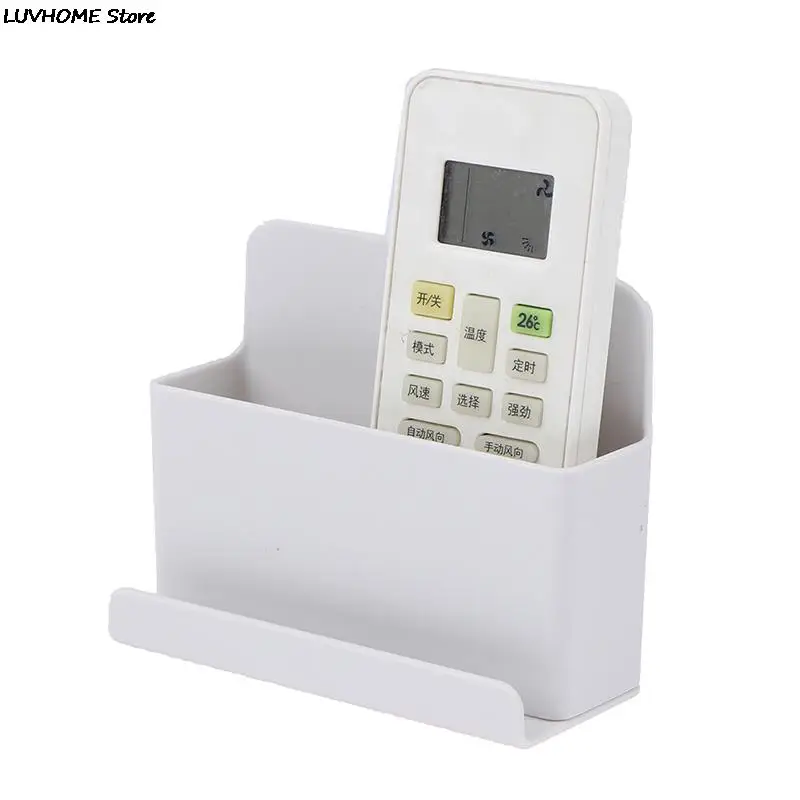 Wall Mounted Organizer Storage Box Remote Control Air Conditioner Storage Case Mobile Phone Plug Holder Stand Container