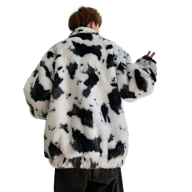 Mens cow print jacket online