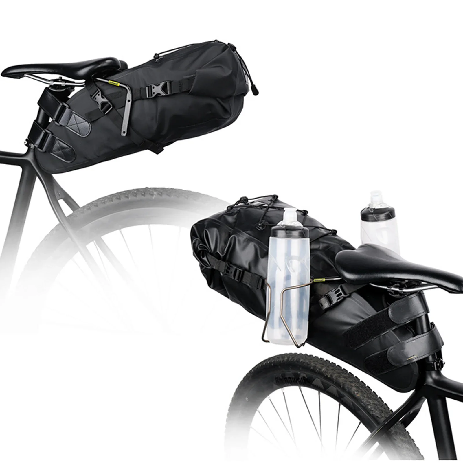 Bike Saddle Bag Kit Stabilizer Bar 5.91*4.72*3.94inches Anti-Shake Mount Replacement Stainless Steel Water Bottle Holder