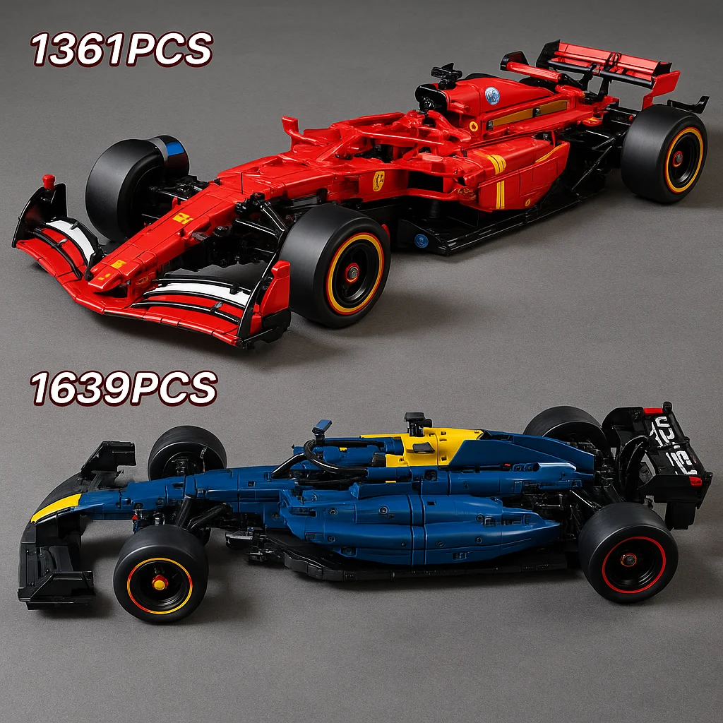 1-8-f1-formula-tecnica-auto-da-corsa-meccanica-sf-24-ragazzo-building-blocks-decorazione-ornamento-giocattolo-regalo-del-partito-42206-42207