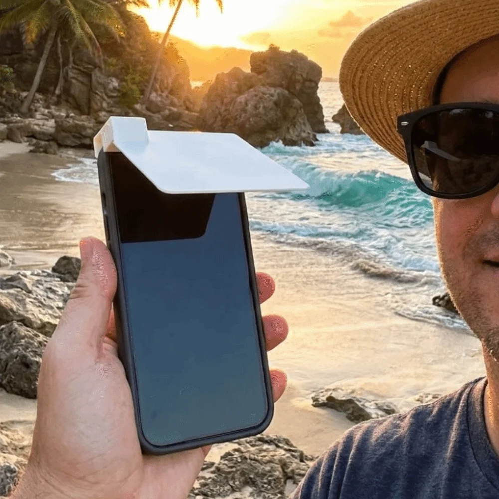 3D Printed Mobile Phone Sunshade Anti-Glare Anti-UV Phone Screen Visor Improves Screen Visibility Reduces Screen Glare