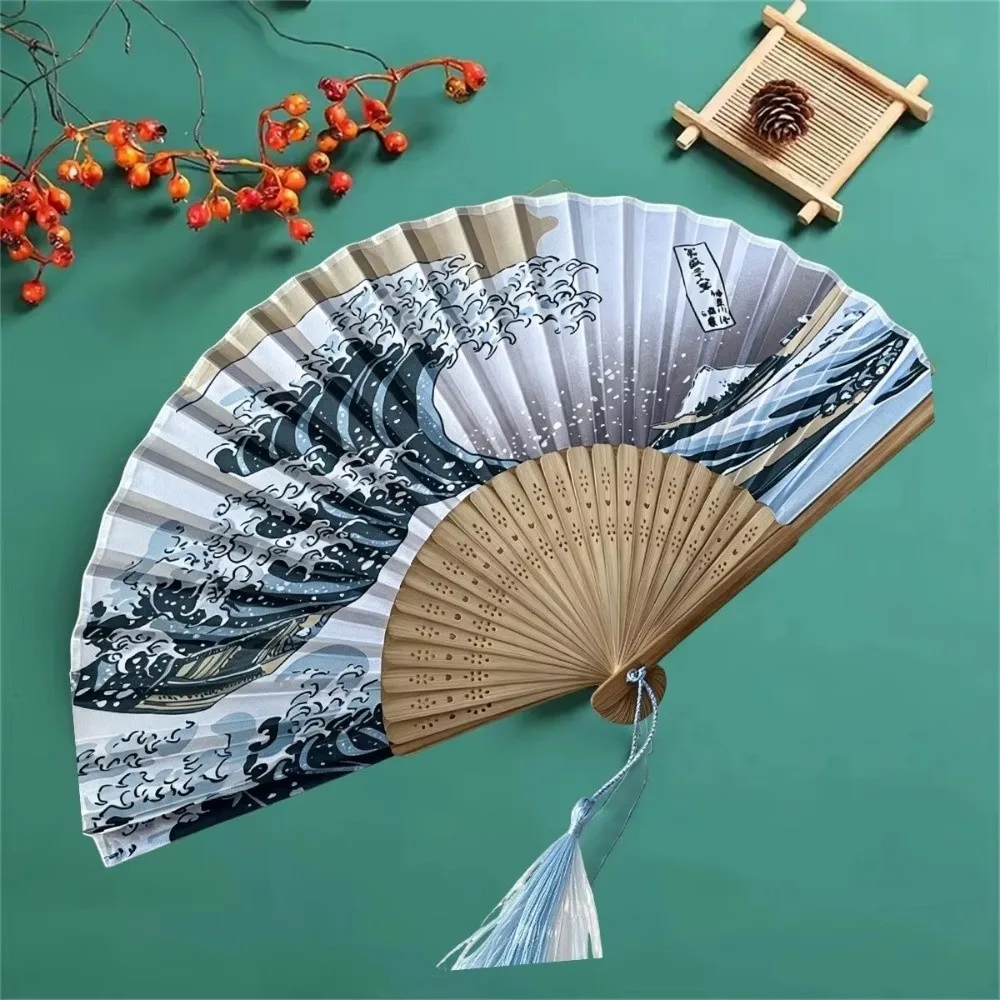 New Bamboo Ribs Handheld Folding Fan Portable Lightweight Decorative Bamboo Fan Foldable Traditional Hand Fan Photography Props