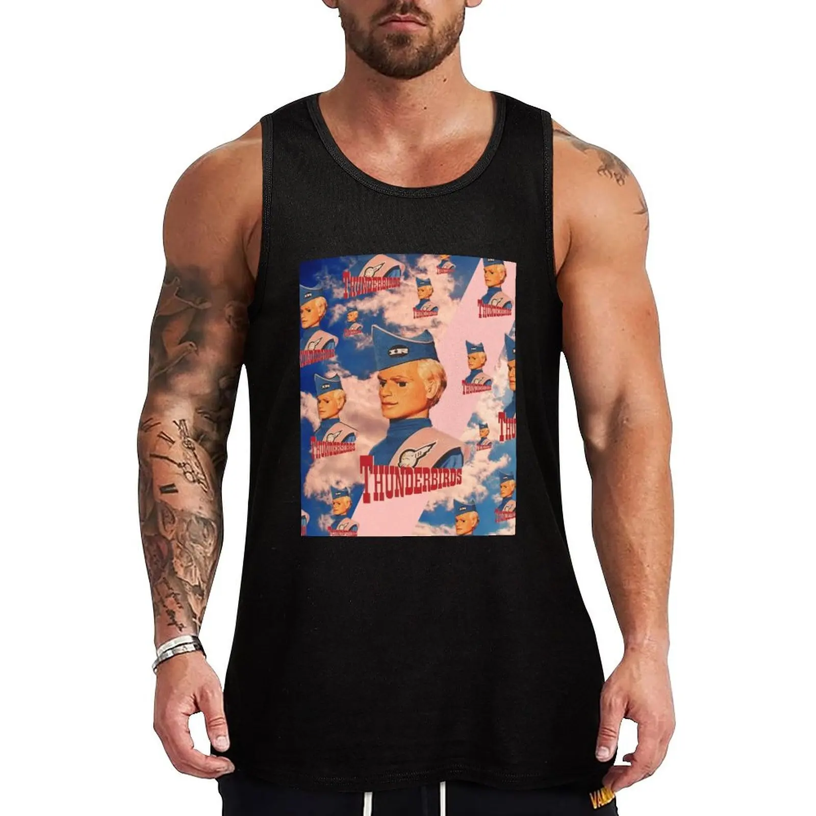 Thunderbirds, John Tracy, Pattern, Officially Licensed Fan Art Tank Top Gym Training Tank Top Moisture Wicking Performance