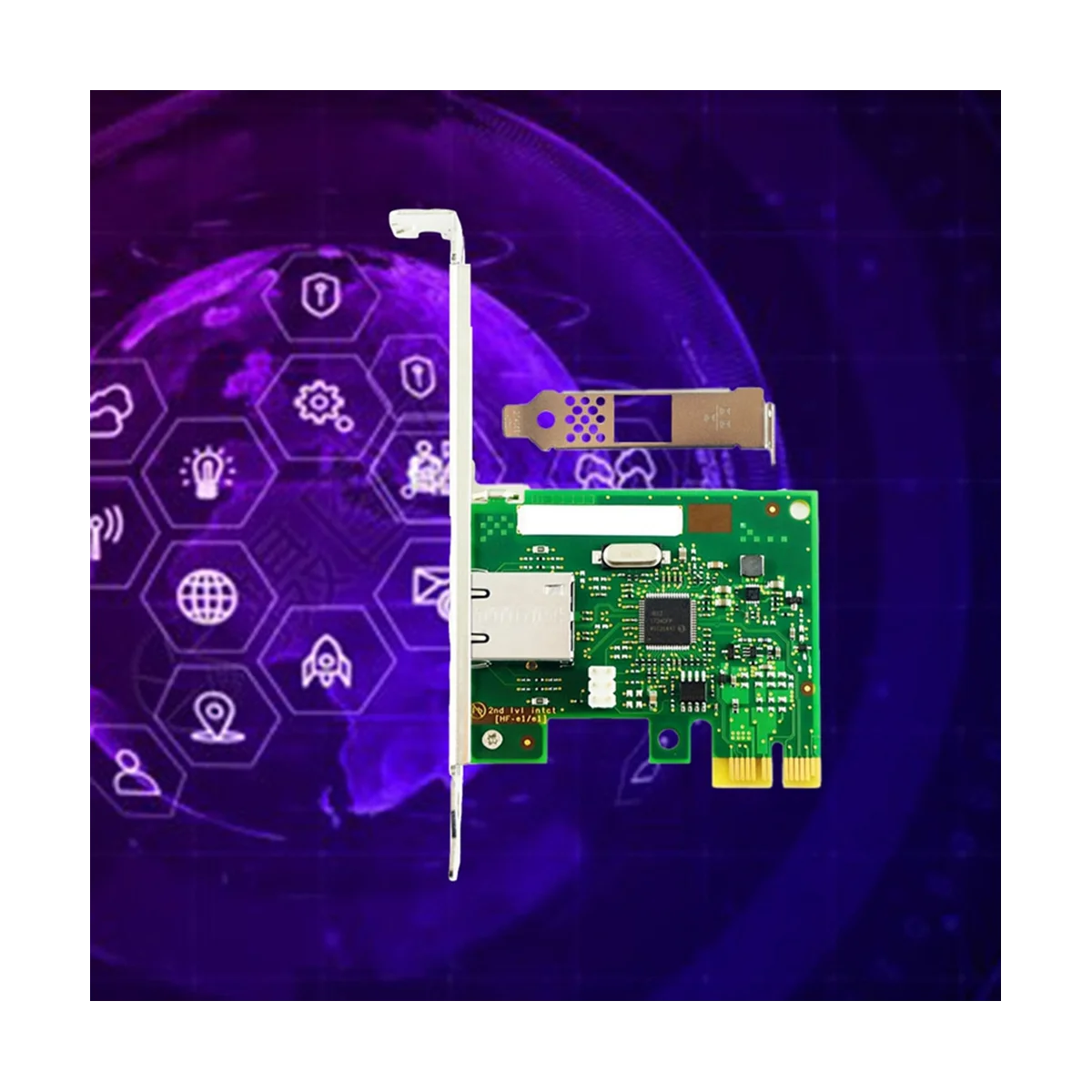 I210-T1 PCI-Ex1 جيجابت منفذ واحد خادم سطح المكتب السلكية بطاقة الشبكة بطاقة شبكة رقاقة I210AT