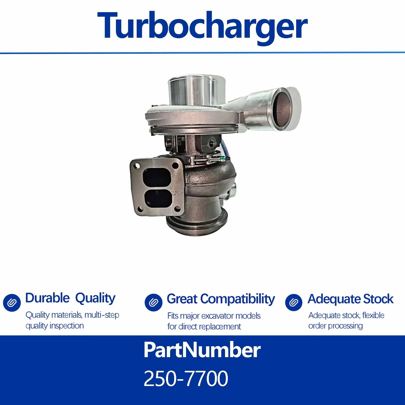 250-7700 Basic turbo assembly For Caterpillar CAT C9 Industrial Engines