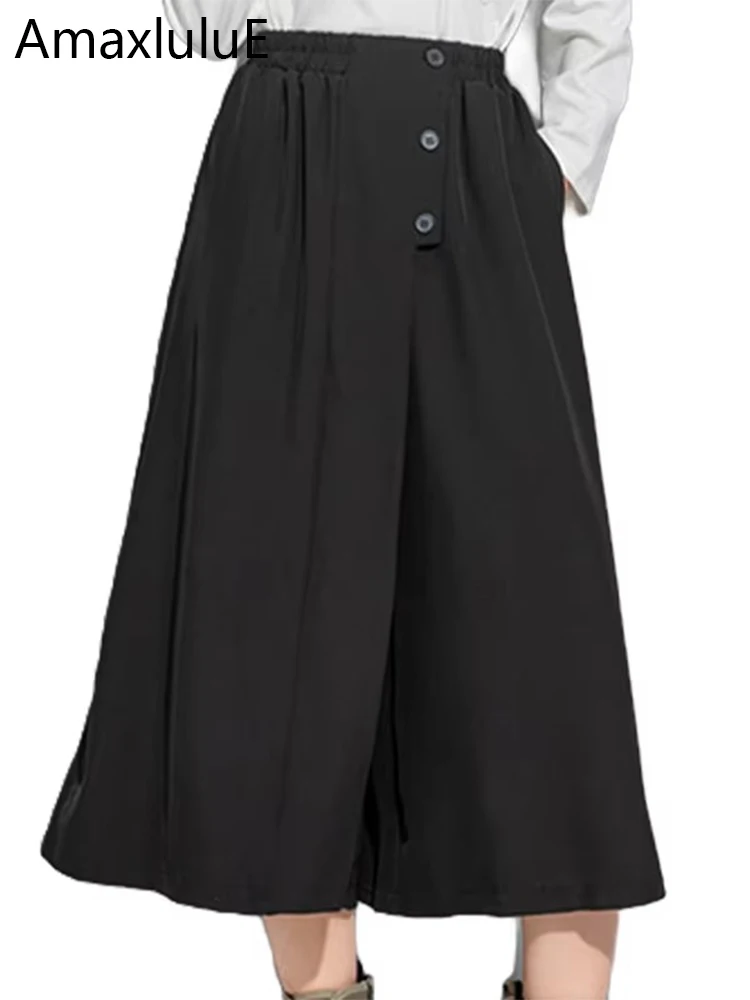 

Amax luluE Cotton 2025 Classic Summer Big Size Ladies Wide Trousers Vintage Harajuku Casual Pants Fashion Luxury Loose Pantalons