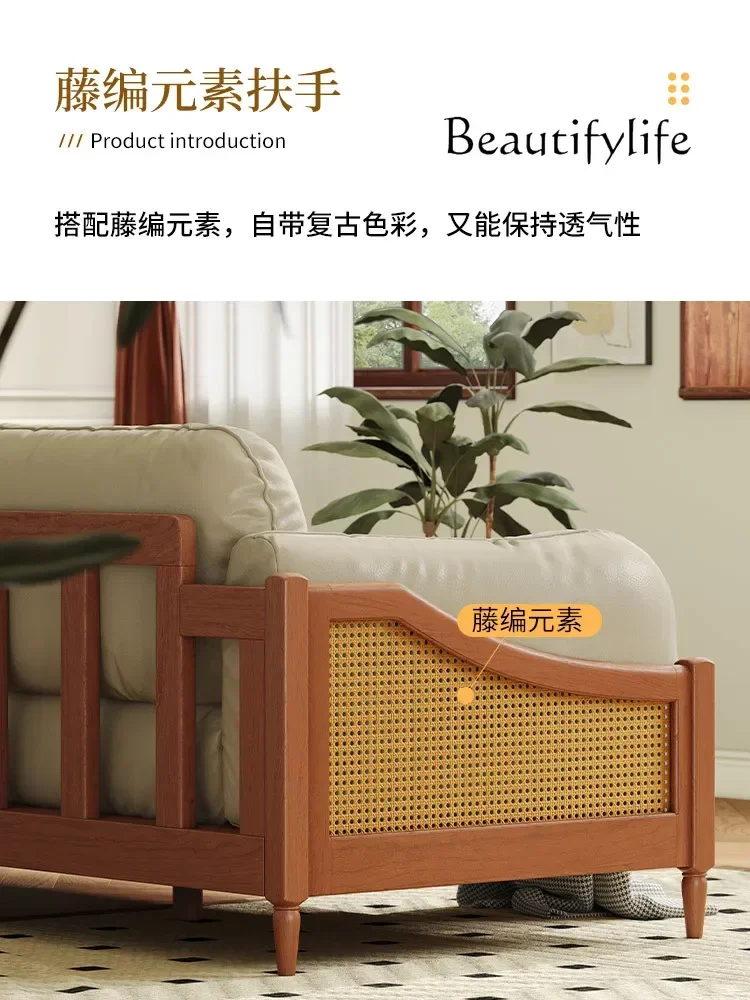 muebles para hogar American antique solid wood chairs, sofas, minimalist home decor, small-sized leisure sofas