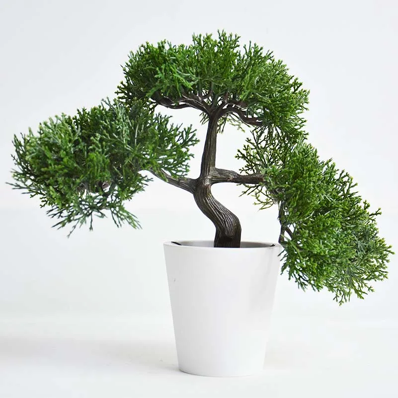 Simulazione piante aghi di pino Bonsai decorazione artificiale Rollo De Vaya De Hojas Artificiales accessori per la decorazione della casa