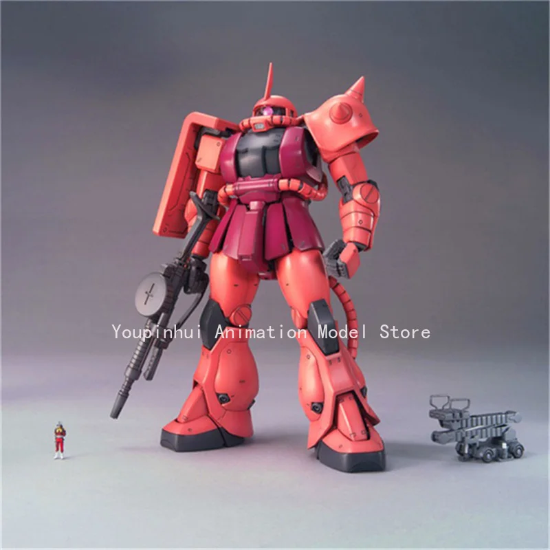 بانداي جاندام MG 1/100 MS-06S-CA شار زكو VER.2.0 أطقم منمذجة أنيمي عمل مقاتلة الشكل التجمع لعبة هدية للأطفال الأطفال