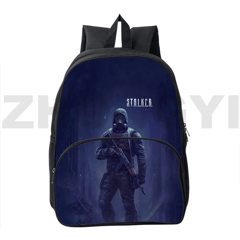 S.T.A.L.K.E.R. 2 Heart of Game Mens Bookbag 12/16 Inch Stalker 2 Shadow Anime Backpack 3D Cool Sport School Back Pack for Boys