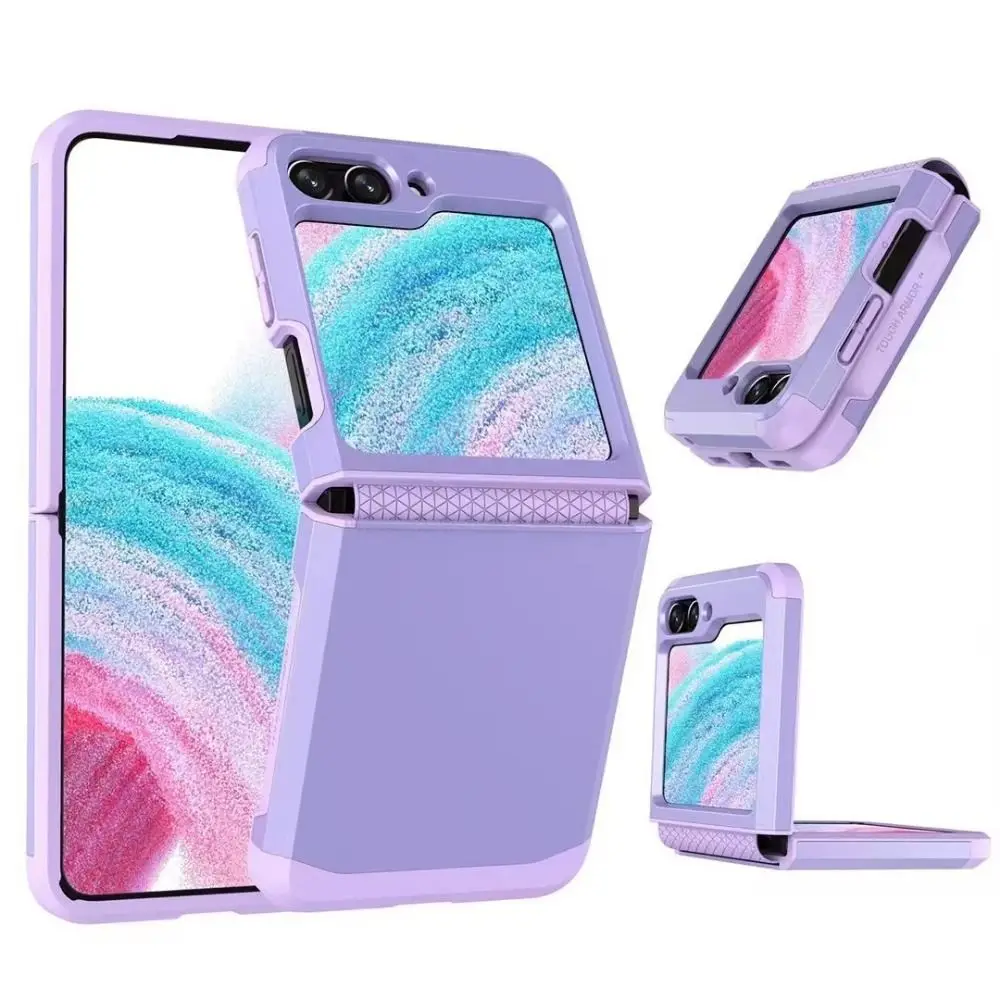 Shock Proof For Z Flip 5 Case Hinge Armor Phone Cover PC TPU Protective Mobile Phone Protector for Samsung Galaxy Z Flip5 Phone
