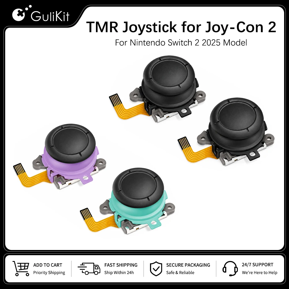GuliKit TMR Joystick für JoyCon 2 Ohne Drifting-Effekt für Nintendo Switch 2 2025 Modell Spielkonsole Reparatur Ersatz